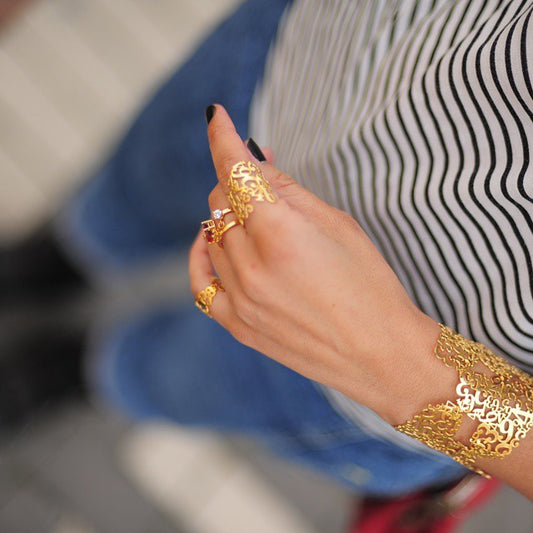 Blue Jeans, Striped T-shirt & Unique Jewelry